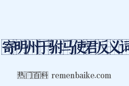 寄明州于驸马使君反义词是什么意思的图片